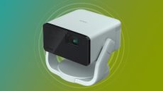 Epson EF-22 portable projector on green background