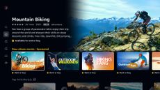 The Prime Video home screen with a Mountain Biking show highlighted